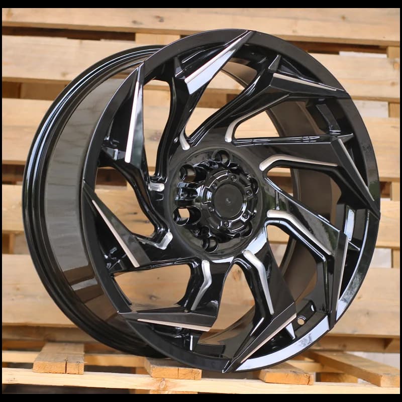 4 jantes 9.0 18 6x139.7 noir brillant