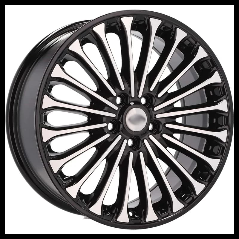 4 jantes 7.0 17 5x108 design ford noir brillant