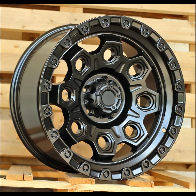 4 jantes 9.0 17 5x114.3 noir mat