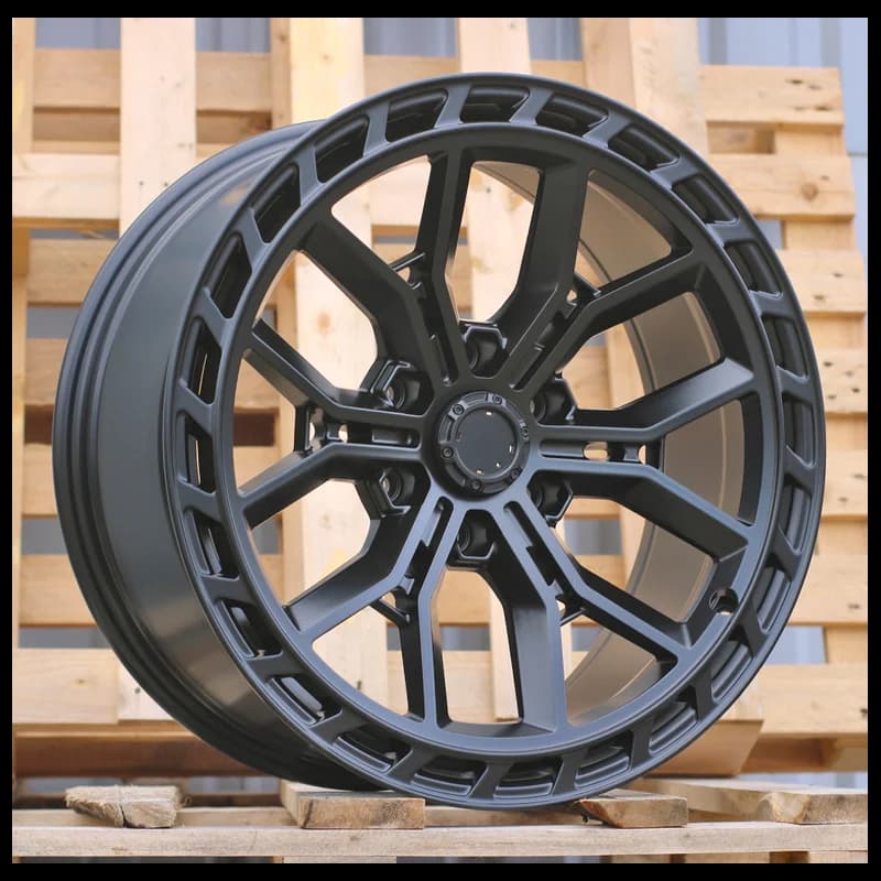 4 jantes 9.0 20 6x139.7 fluotournage noir mat