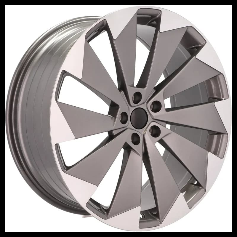 4 jantes 9.0 21 5x112 design skoda gris brillant
