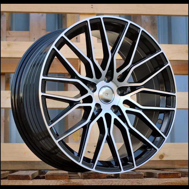 4 jantes 8.5 19 5x112 fluotournage noir brillant