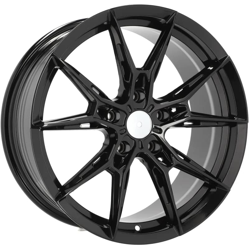 4 jantes 8.0 18 5x120 fluotournage noir brillant