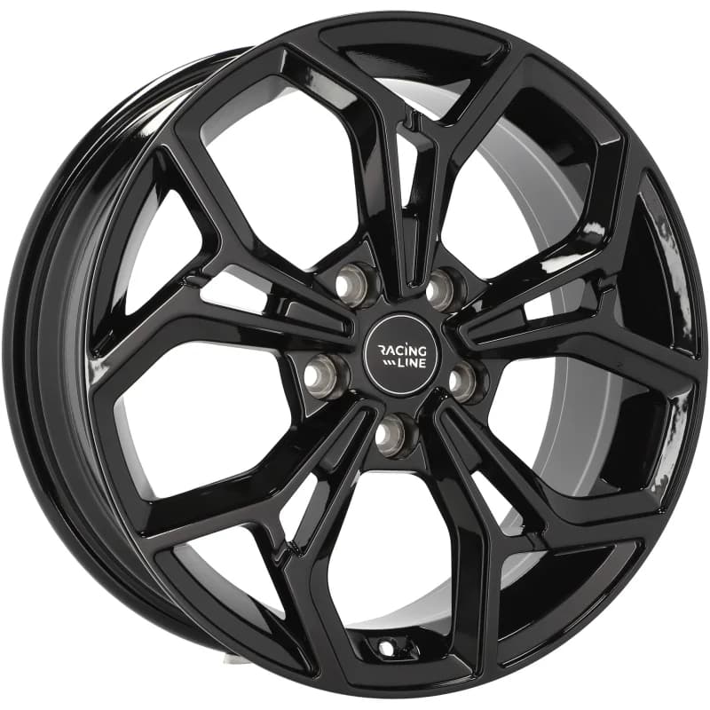 4 jantes 7.0 17 5x108 fluotournage noir brillant