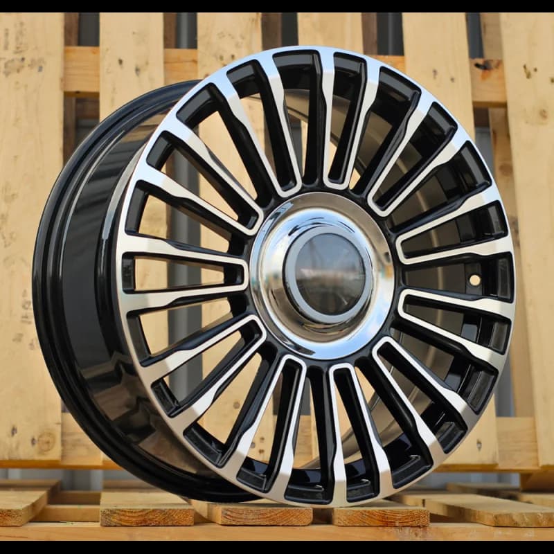 4 jantes 8.0 18 5x112 fluotournage noir brillant