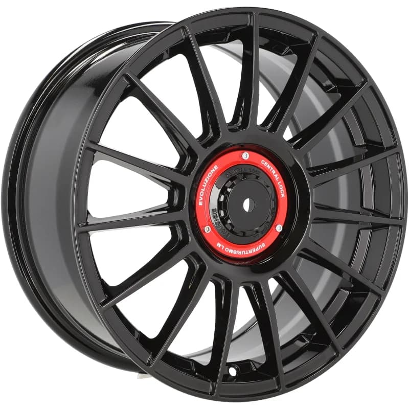 4 jantes 7.5 17 5x108 fluotournage noir brillant