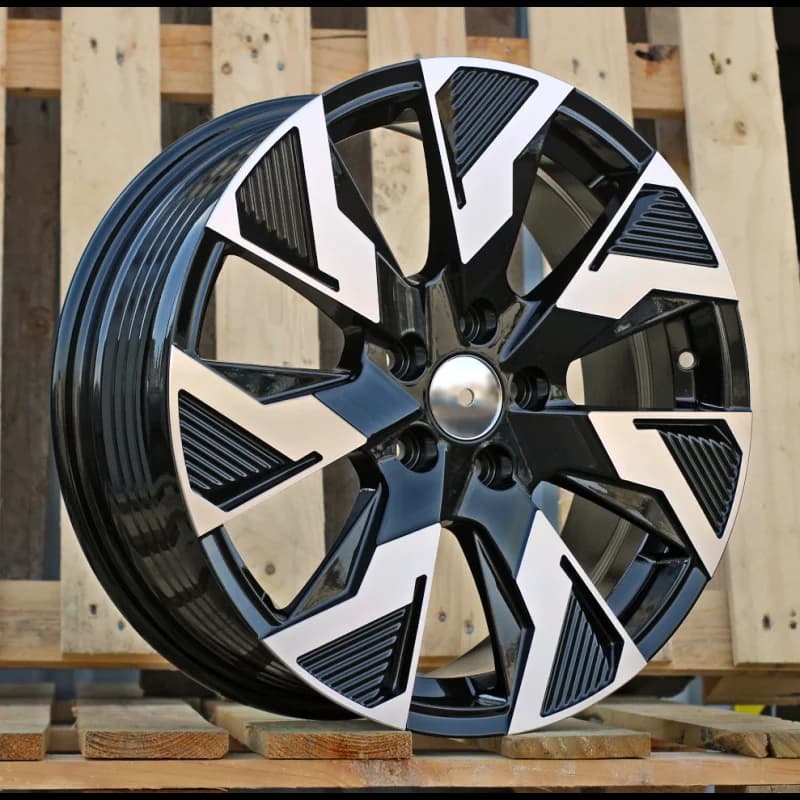 4 jantes 7.0 17 5x118 fluotournage noir brillant