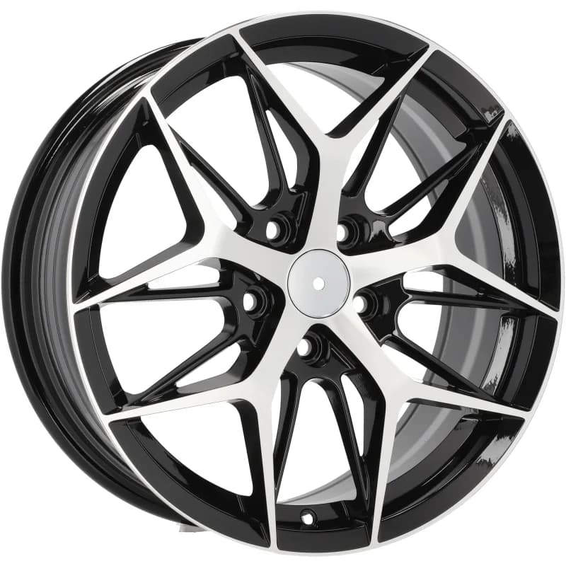 4 jantes 7.0 17 5x112 fluotournage noir brillant
