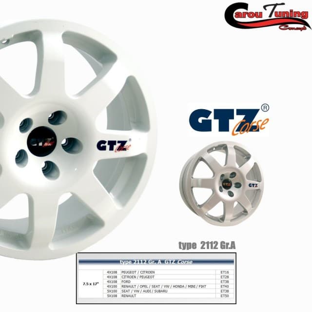 4 jantes speedline gtz 2112 groupe a 17p