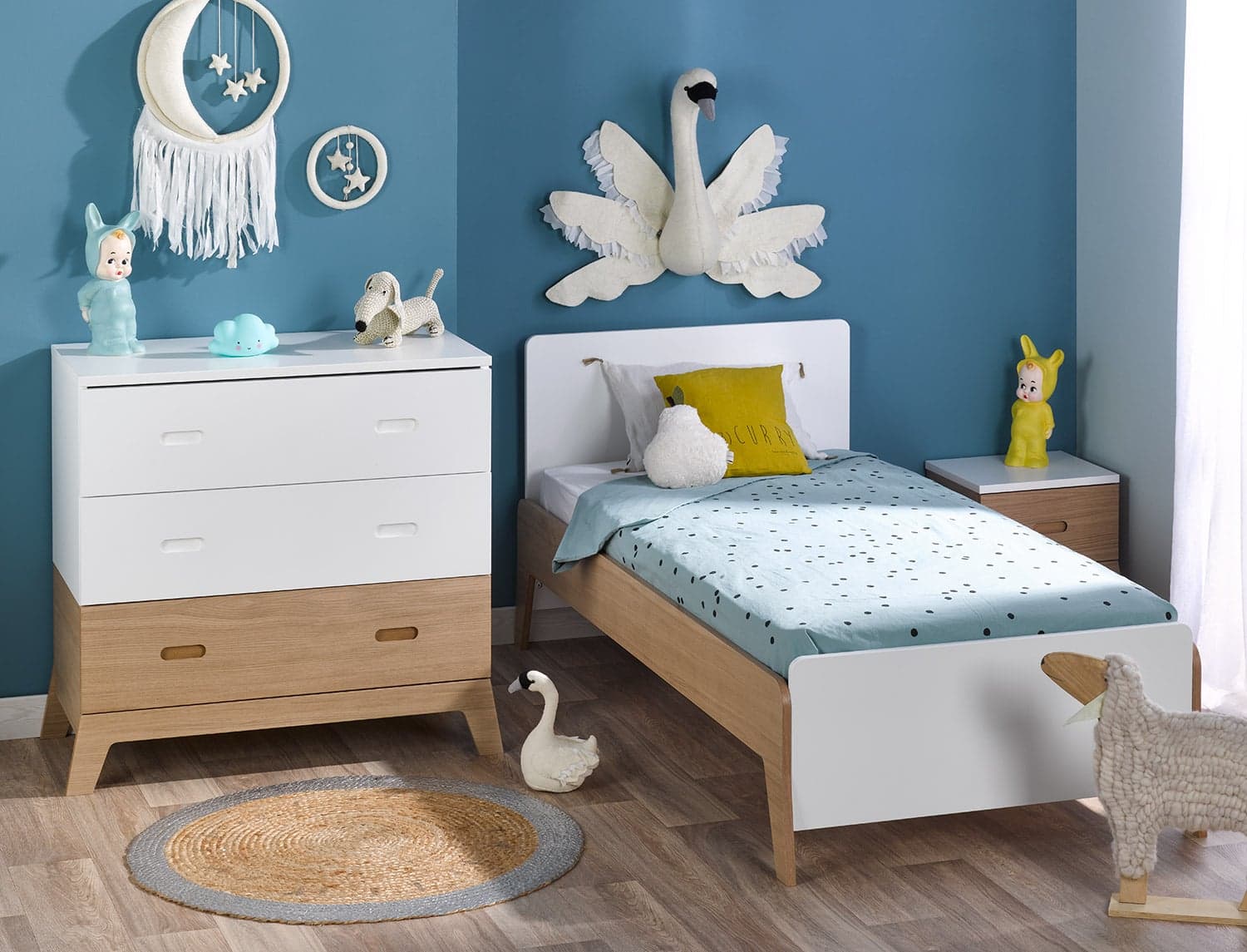 Petite chambre enfant Archipel Blanc & Chêne