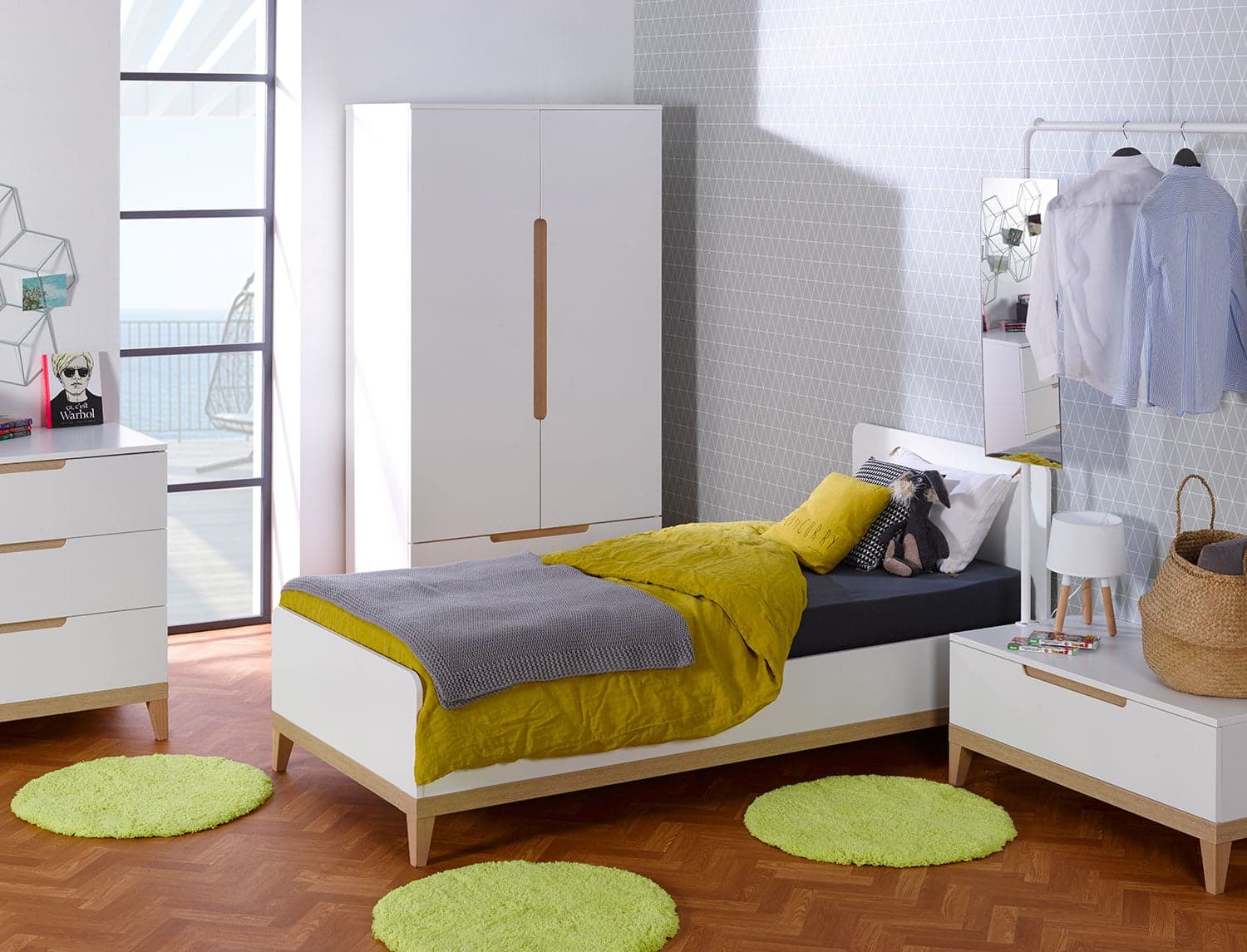 Chambre enfant complète Evidence Blanc & Hêtre