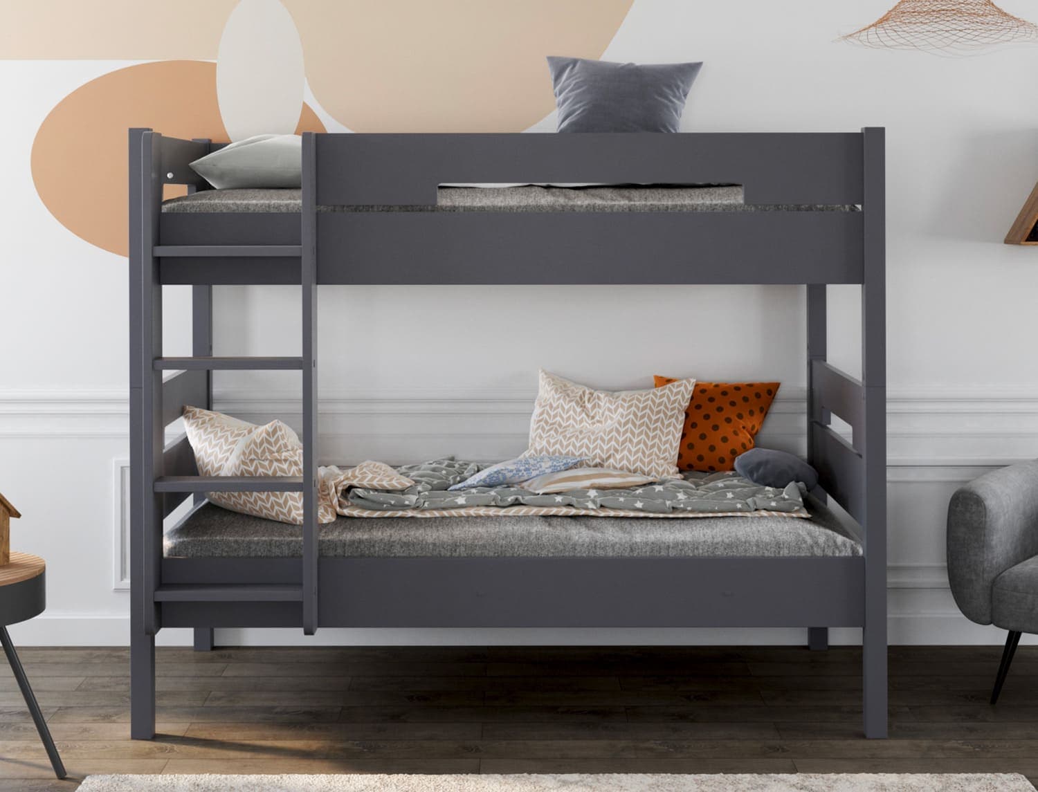 Lit superposé 90x190 Anthracite Milo