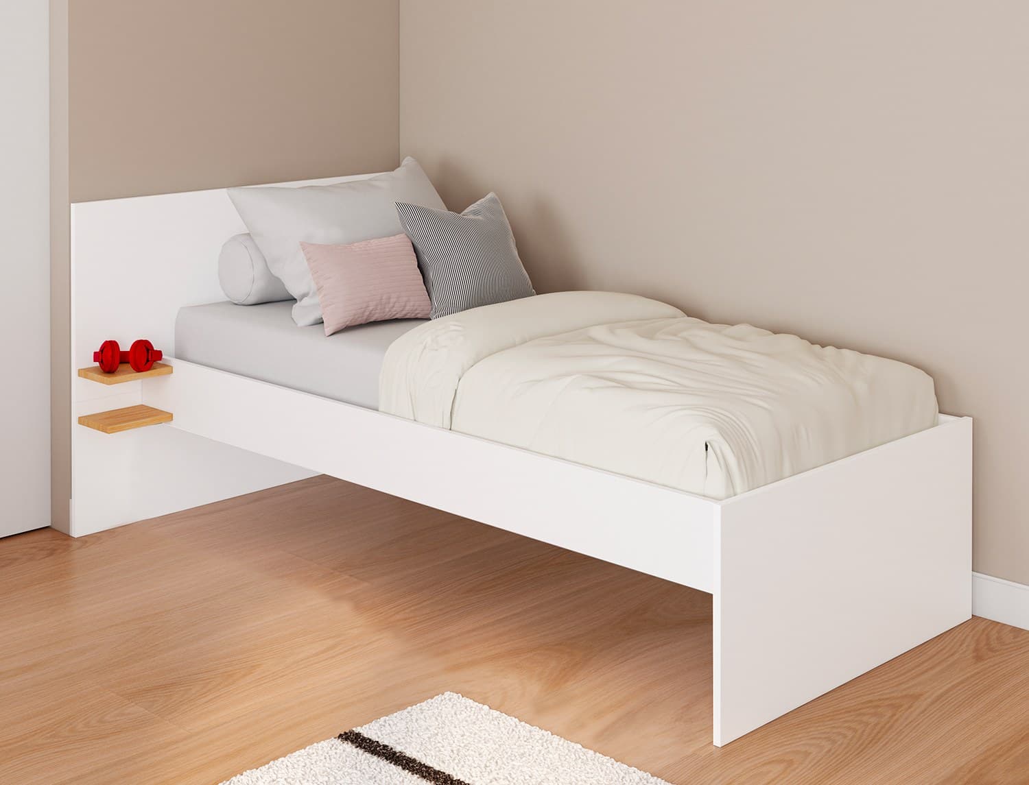 Lit 90x200 Blanc MILOR