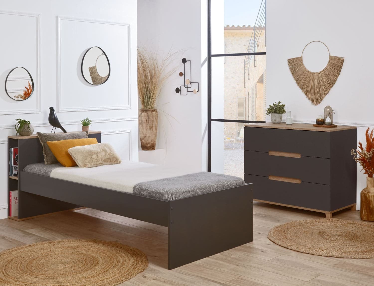 Petite chambre enfant Anthracite & Bois Milor