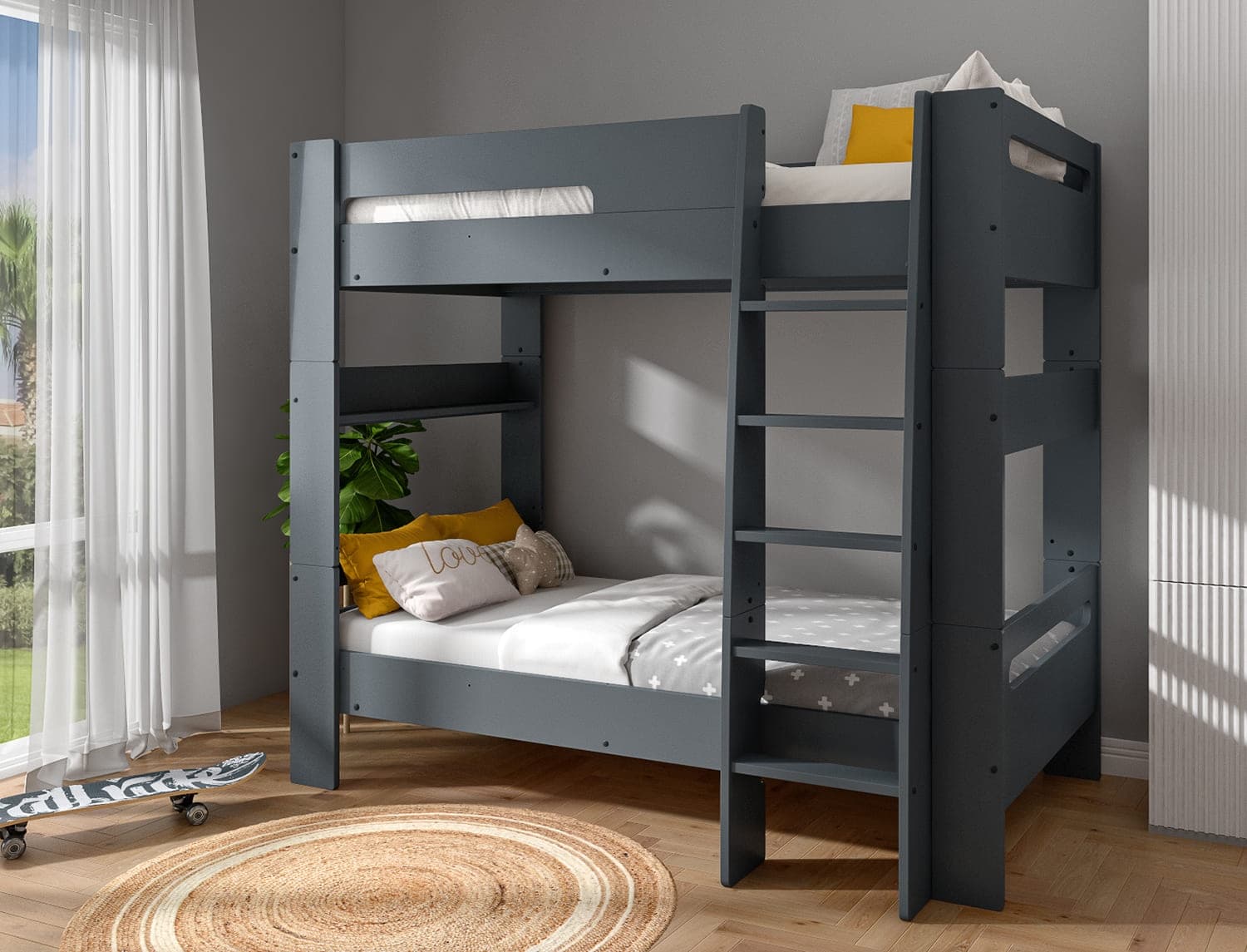 Lit superposé 90x190 Anthracite London