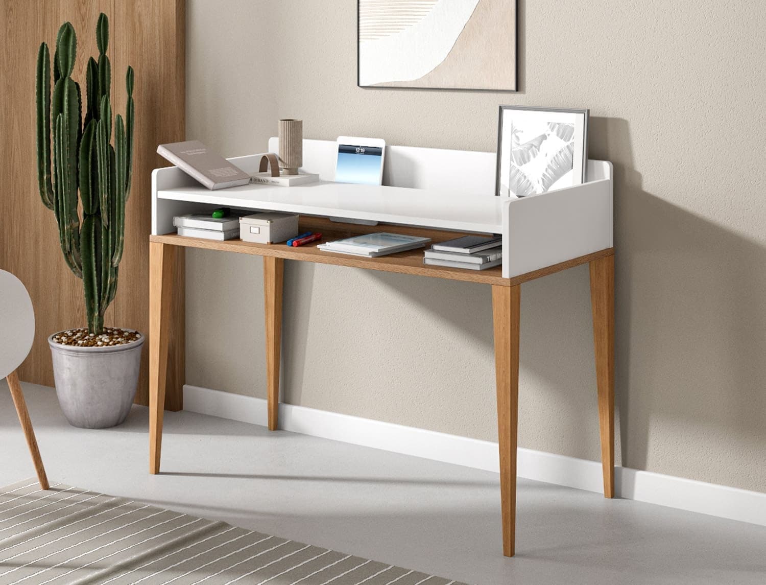 Bureau Blanc & Bois Pop
