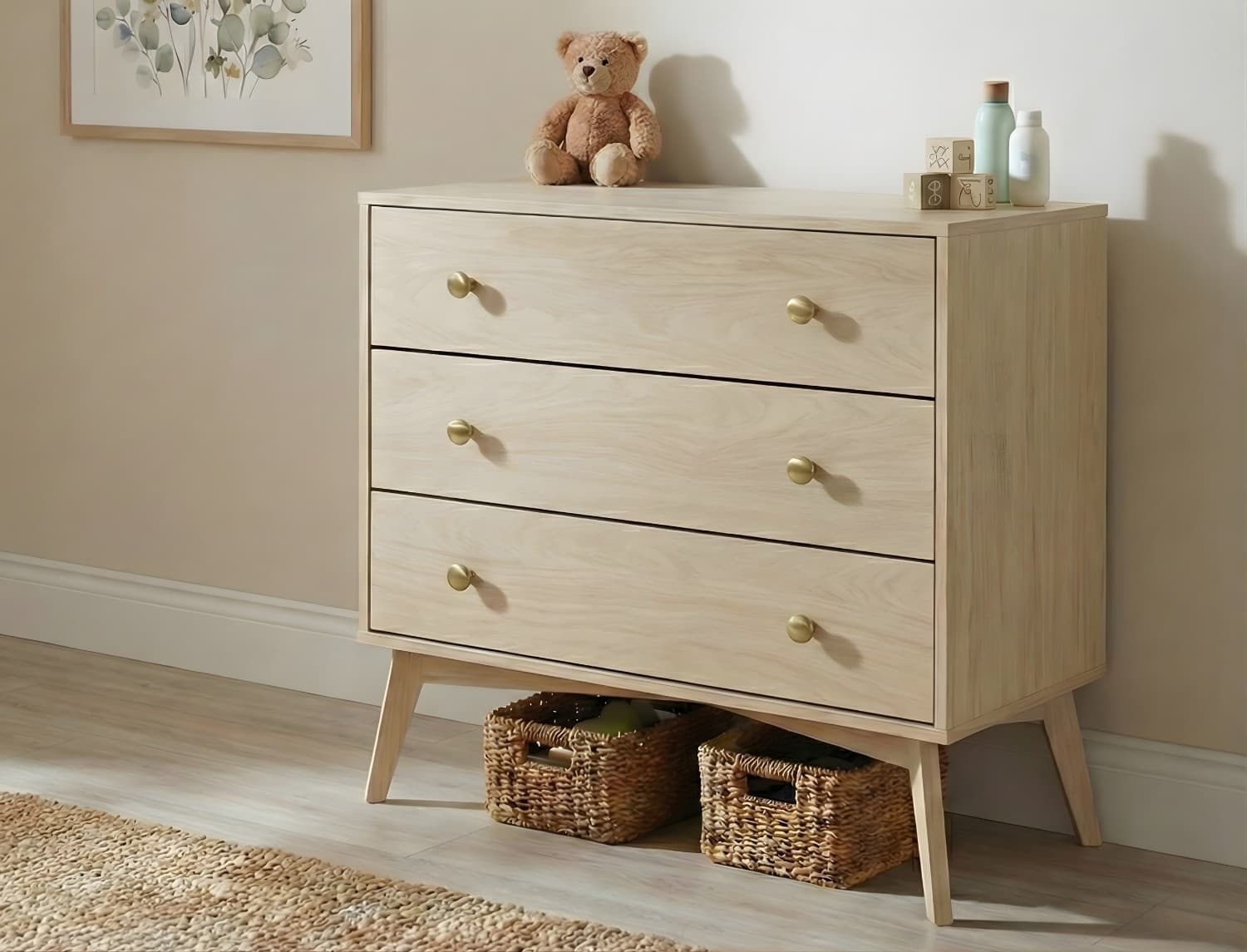 Commode 3 tiroirs Bois Vida