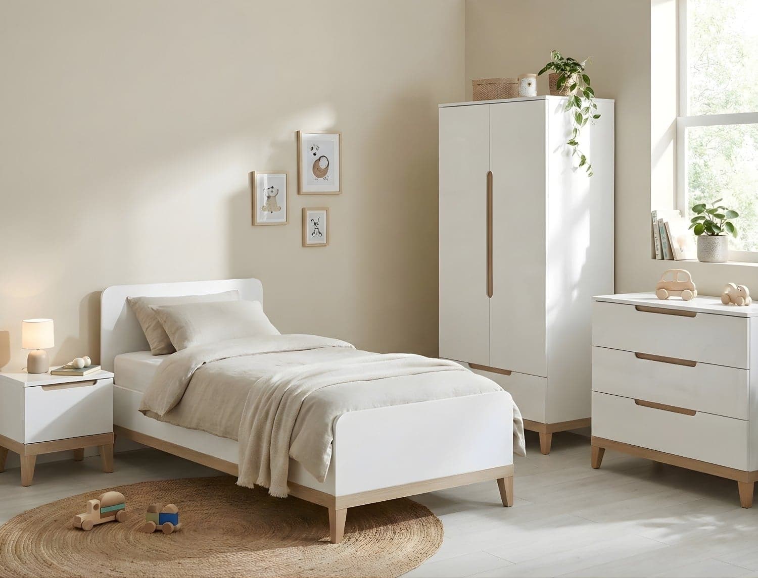 Chambre enfant Evidence Blanc & Hêtre