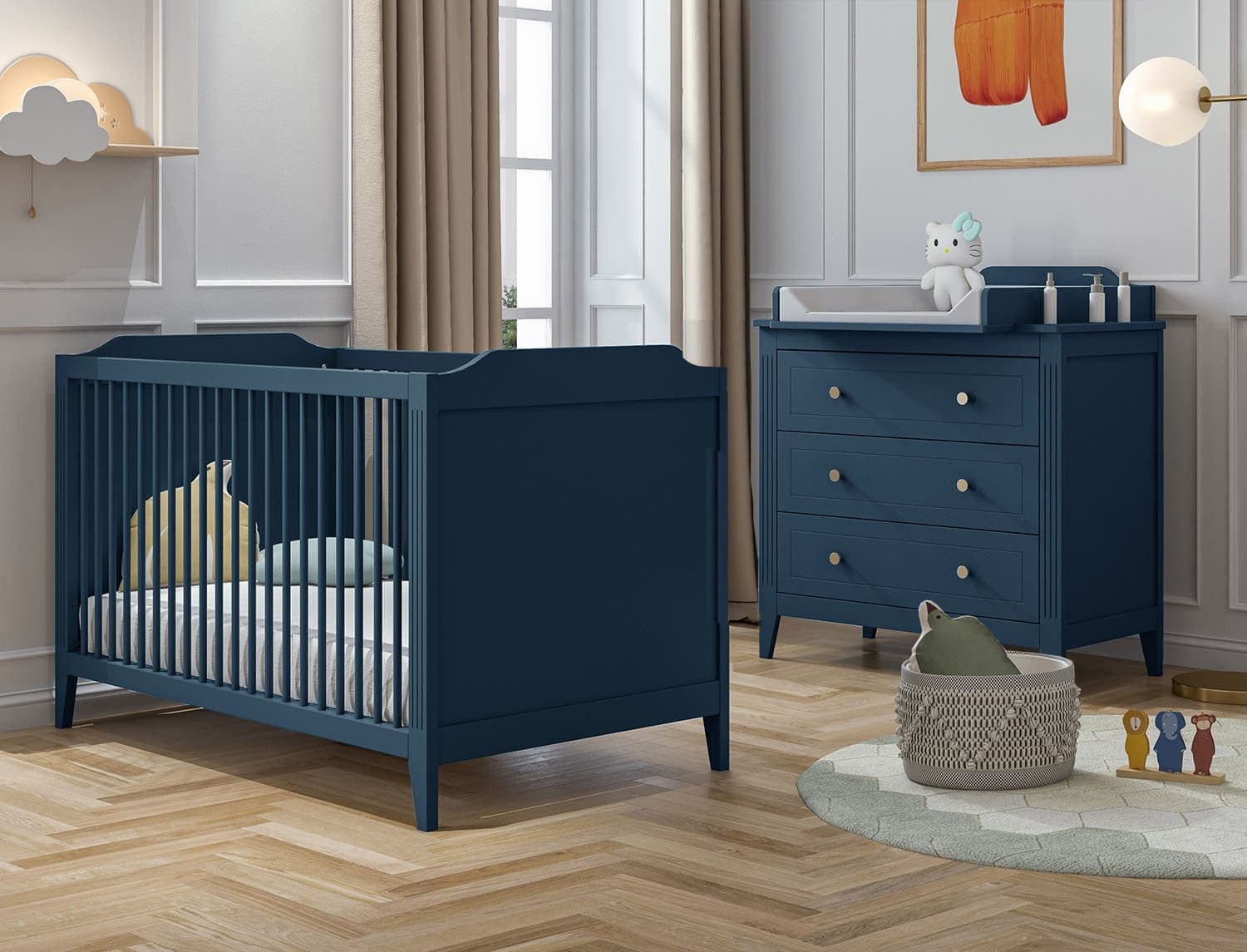 Chambre bébé duo Bleu Prestige Héritage