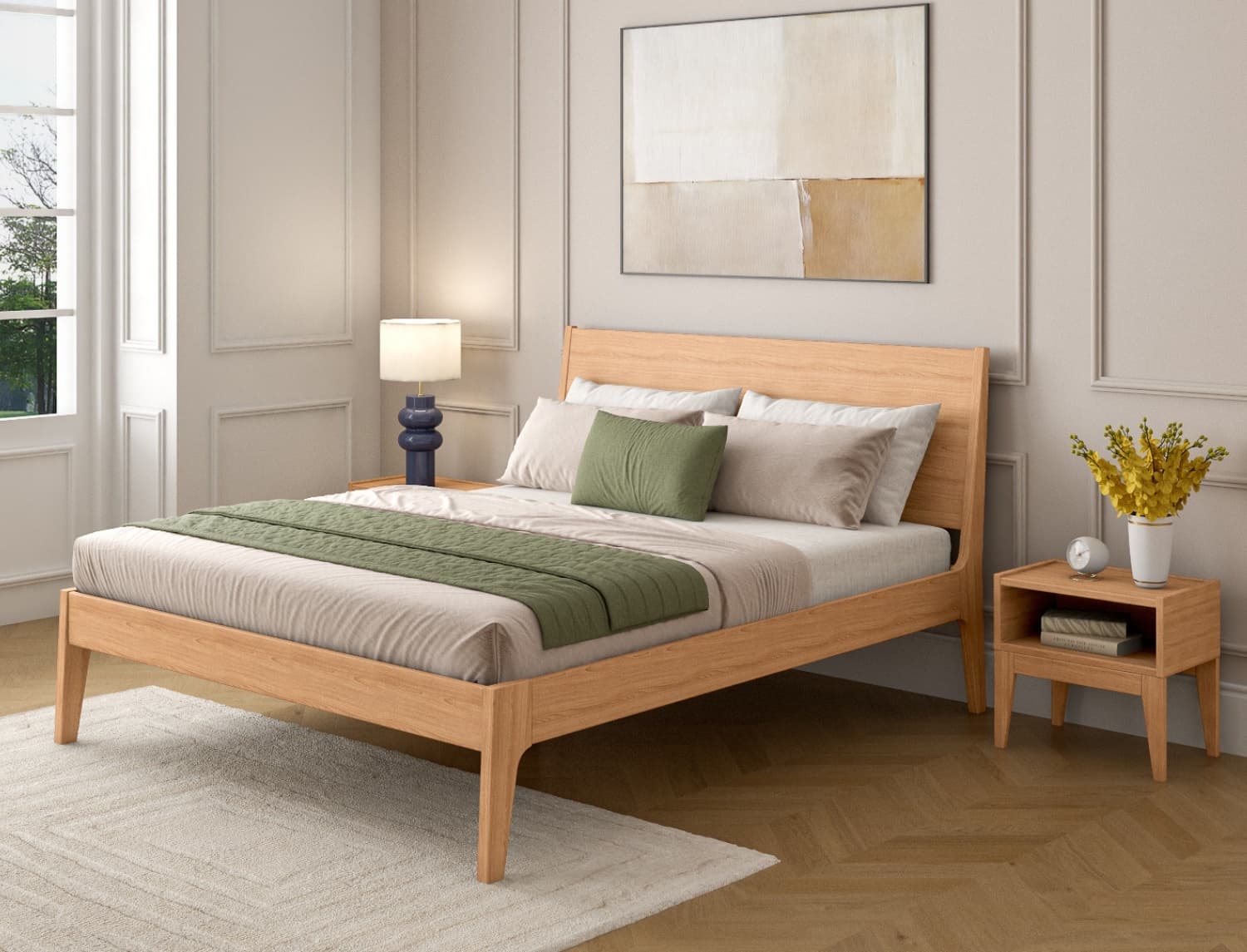 Lit en bois massif 140x200 Brehat