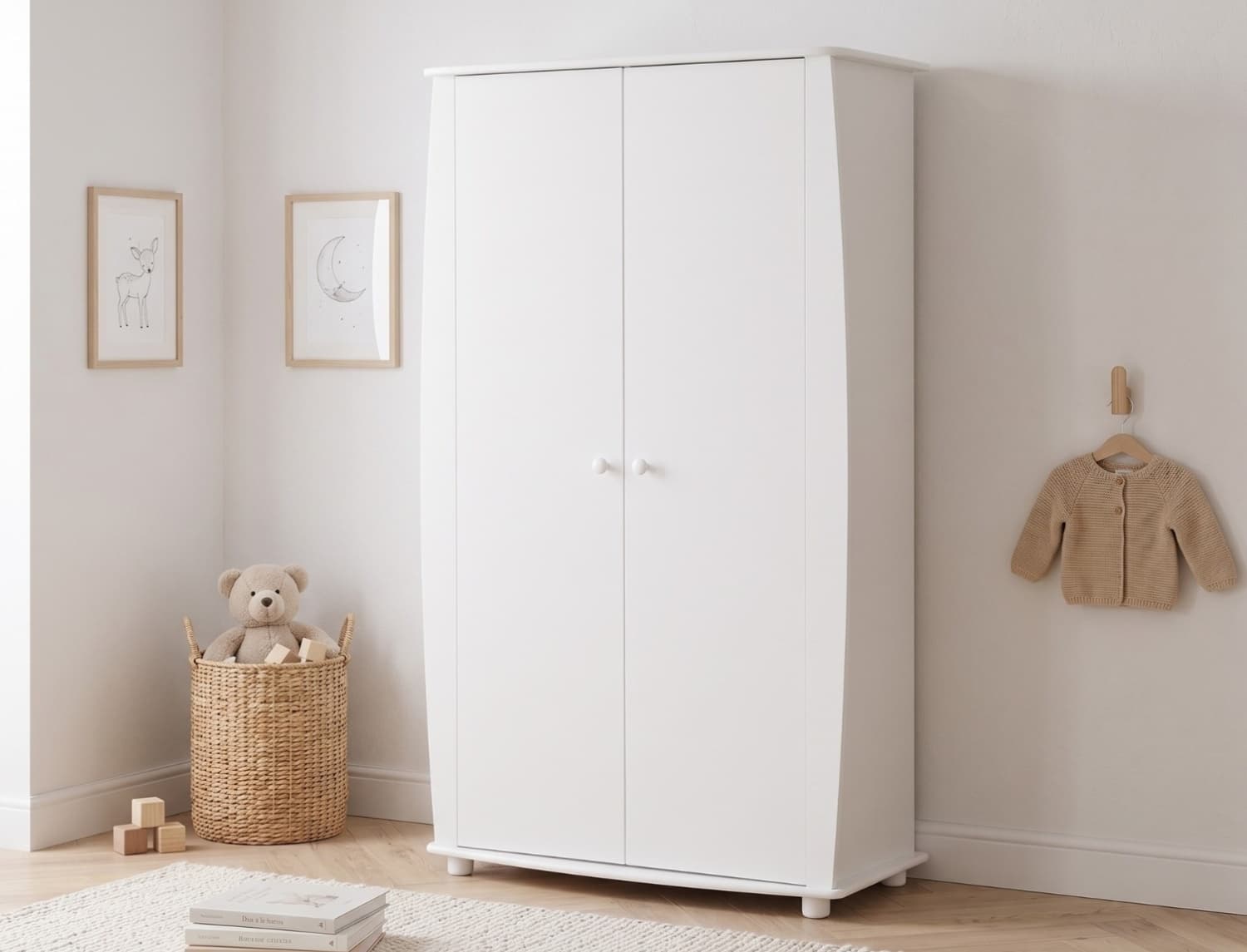 Armoire 2 portes Blanc Médéa