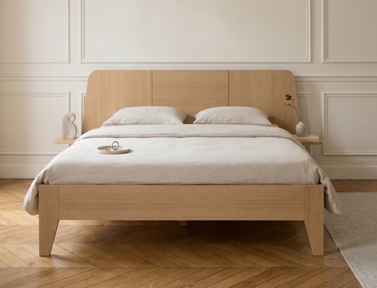 Lit 140x190 + sommier Bois Eden