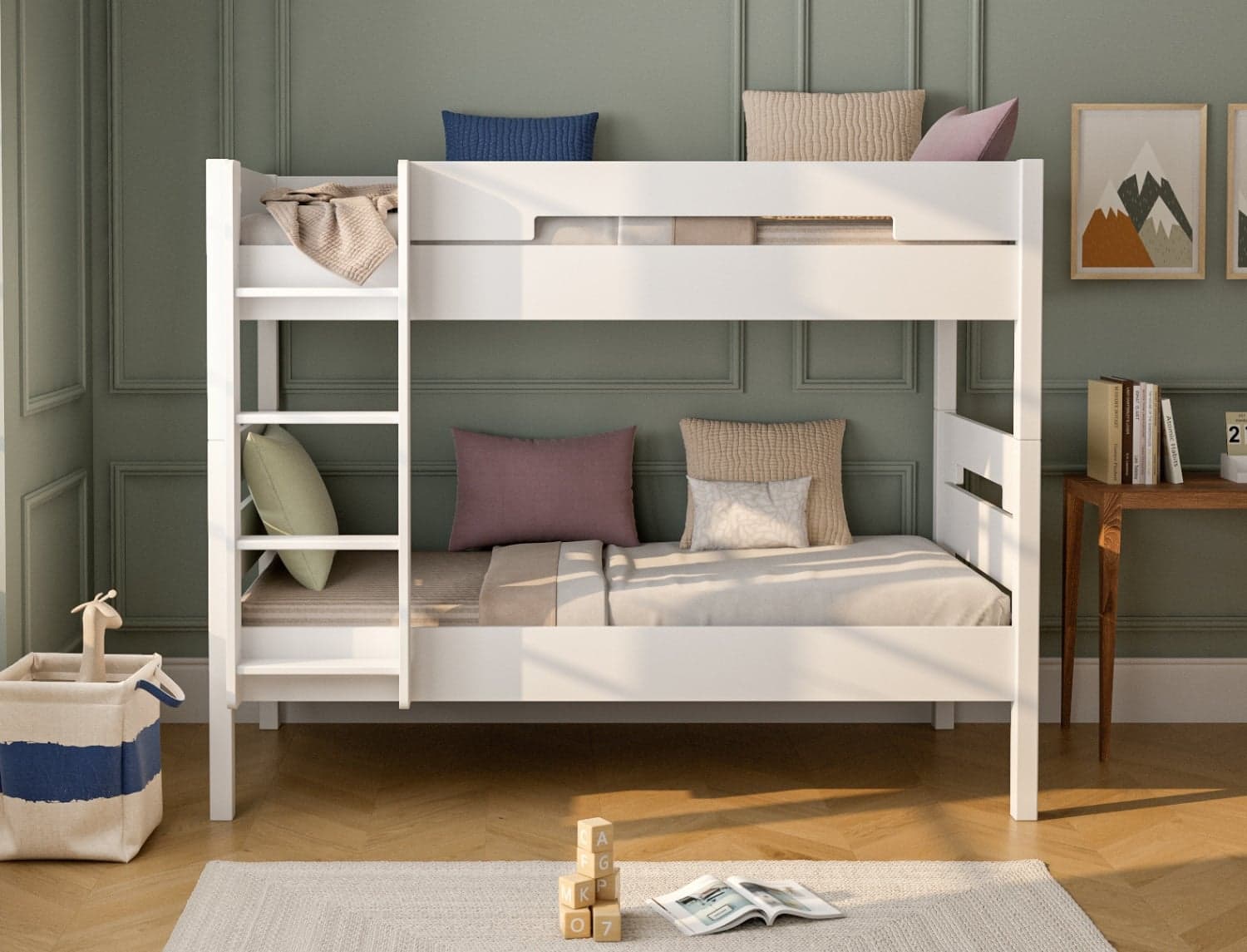 Lit superposé 90x190 Blanc Milo