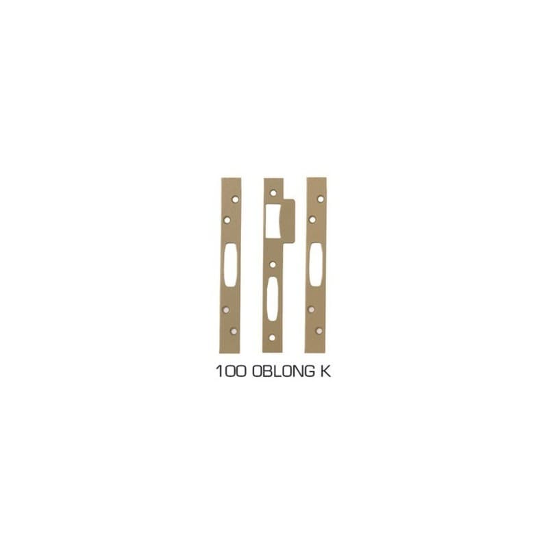 Gâches pour serrures 5000 trilock gâches plates pêne oblong bouts carrés 1 jeu(x) de 3 pièce(s) - vachette aube