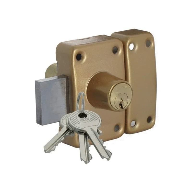 Verrous de sûreté city 25/26 verrou city 26 à 2 entrées bronzé or cylindre 30 mm 30 mm bronze or varié à 2 entrées 1 pièce(s) - iseo france
