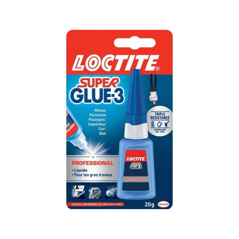 Colle superglue-3®  / multi-usages colle superglue-3® liquide multi-supports cyanocrylate liquide immédiate (colle contact instantanée) charges légère
