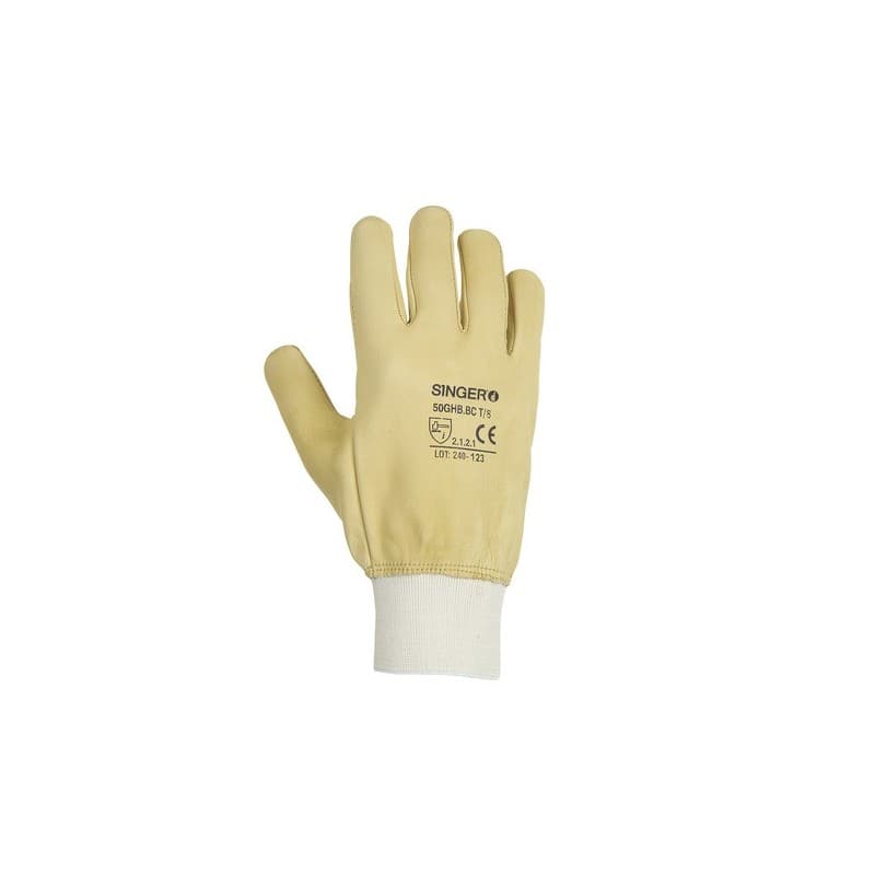 Gants tout fleur de bovin hydrofuge gants tout fleur hydro beige t11 cuir non agressions mécaniques 11 1 paire(s) - singer freres