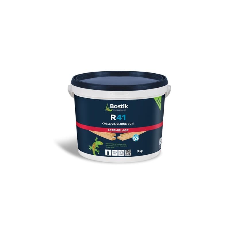 Colle à bois vinylique r41 / multi-usages colle à bois r41 liquide plus de 10 minutes manuelle bois et dérivés a base aqueuse vynilique sans charges 1