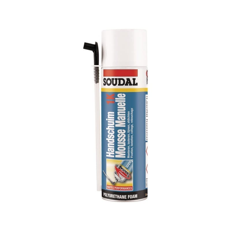Mousse polyuréthane - soudafoam 1k non jaune polyuréthane manuelle 500 ml mousse pu manuelle soudafoam 1k 1 aérosol(s) de 500 millilitre(s) intérieur,