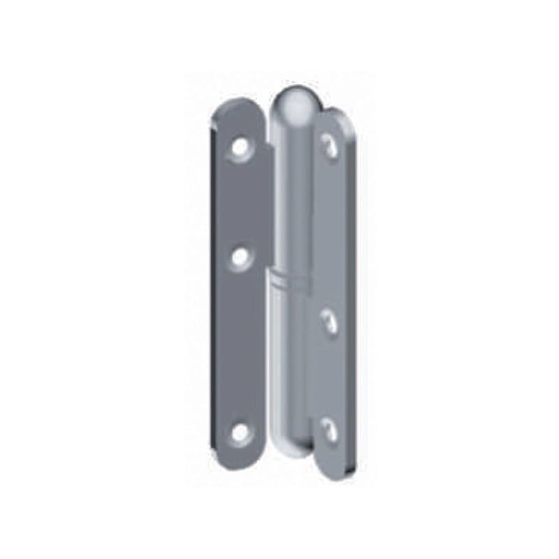 Paumelles de paris bout rond paumelle de paris bout rond acier zingué gauche 80 x 40 mm 1 pièce(s) - monin