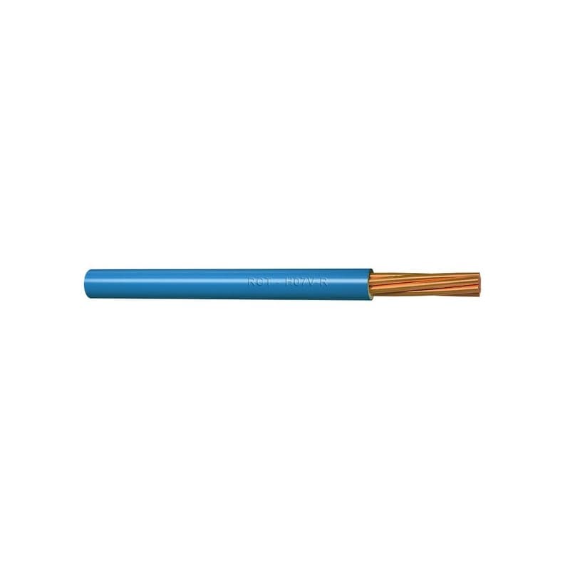 Fil rigide ho7 vr 1 mètre(s) linéaire fil âme rigide ho7 vr 10mm² bleu - debflex