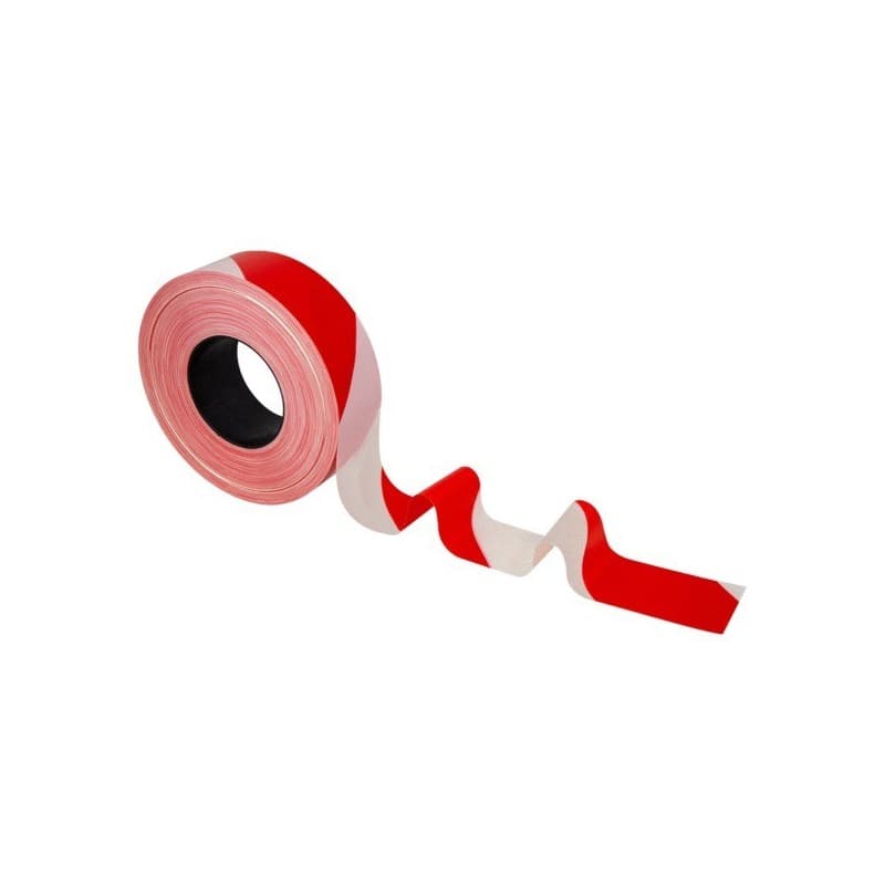 Ruban de chantier rouge/blanc 1 rouleau(x) de 500 mètre(s) linéaire ruban de chantier rouge/blanc 50 mm x 500 m - novap
