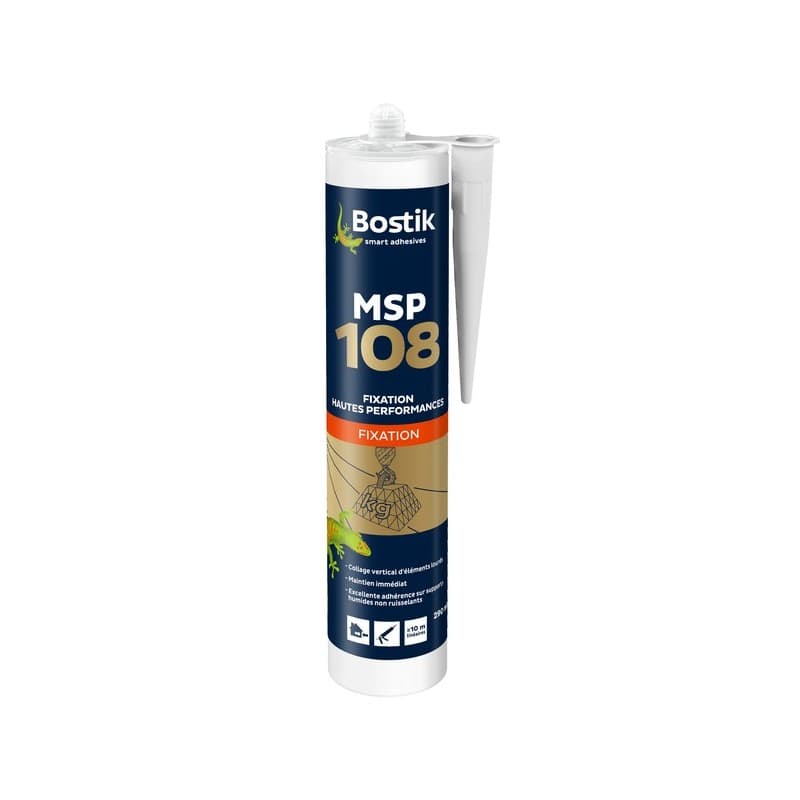 Mastic de collage ms 108 blanc blanc pistolable multi-supports ms polymère oui mastic de collage ms 108 blanc non 1 cartouche(s) de 290 millilitre(s)