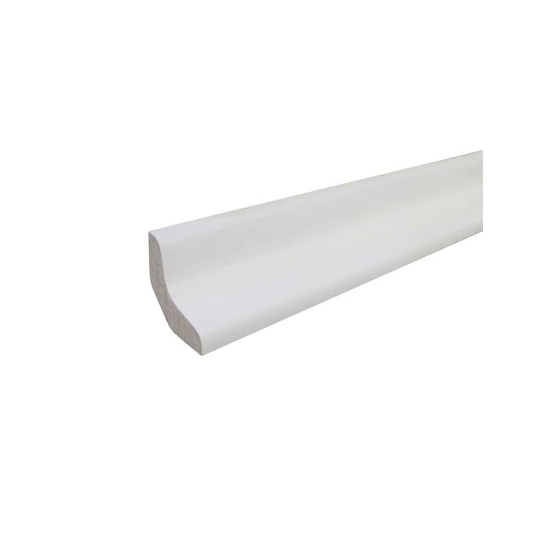 Corniches pin corniche moderne tronquée mdf blanc 23 / 23 1 barre(s) de 2.44 mètre(s) linéaire - sotrinbois