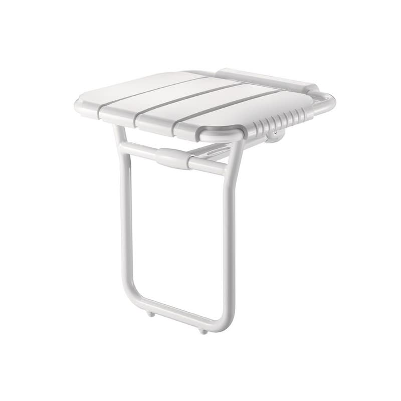 Sièges de douche relevables siège douche relevable - pied blanc 430x465mm - modèle large 1 pièce(s) - delabie