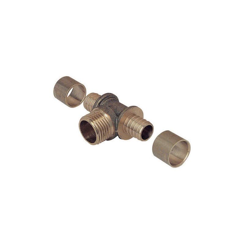 Tés per à glissement té mâle au centre à glissement per 16 filetage 15/21 16 mm 1 pièce(s) 15/21 (1/2") mâle per - somatherm for you