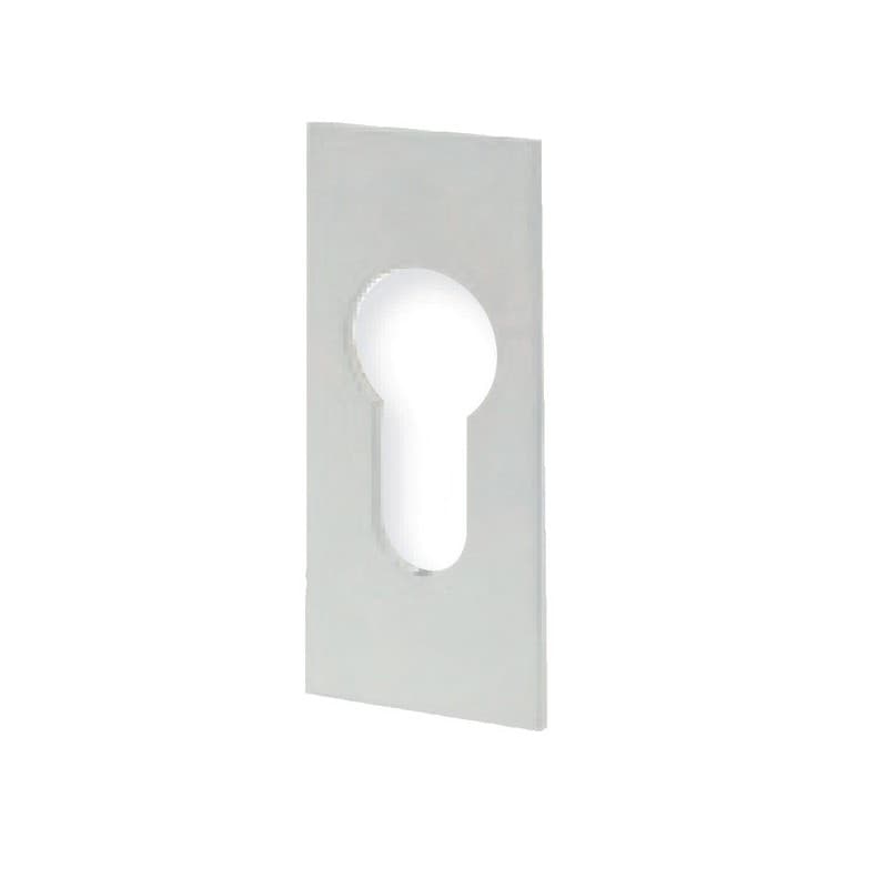 Entrée rectangulaire 65 x 30 alu. argent adhésive clé i entrée rectangulaire 65 x 30 alu. argent adhésive clé i 1 pièce(s) - duval