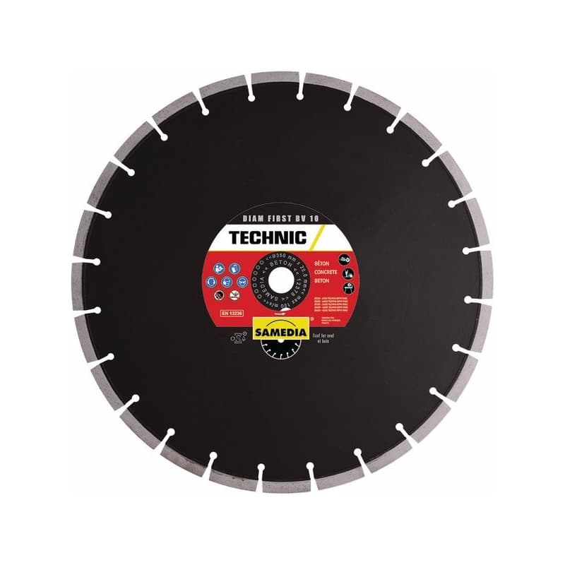 Disque diamant technic diam first bv 10 béton et matériaux 10 mm 400 mm 1 pièce(s) disque diamant diam first bv 10  400x 25.4 x 20 28 25.4 sas mm - sa