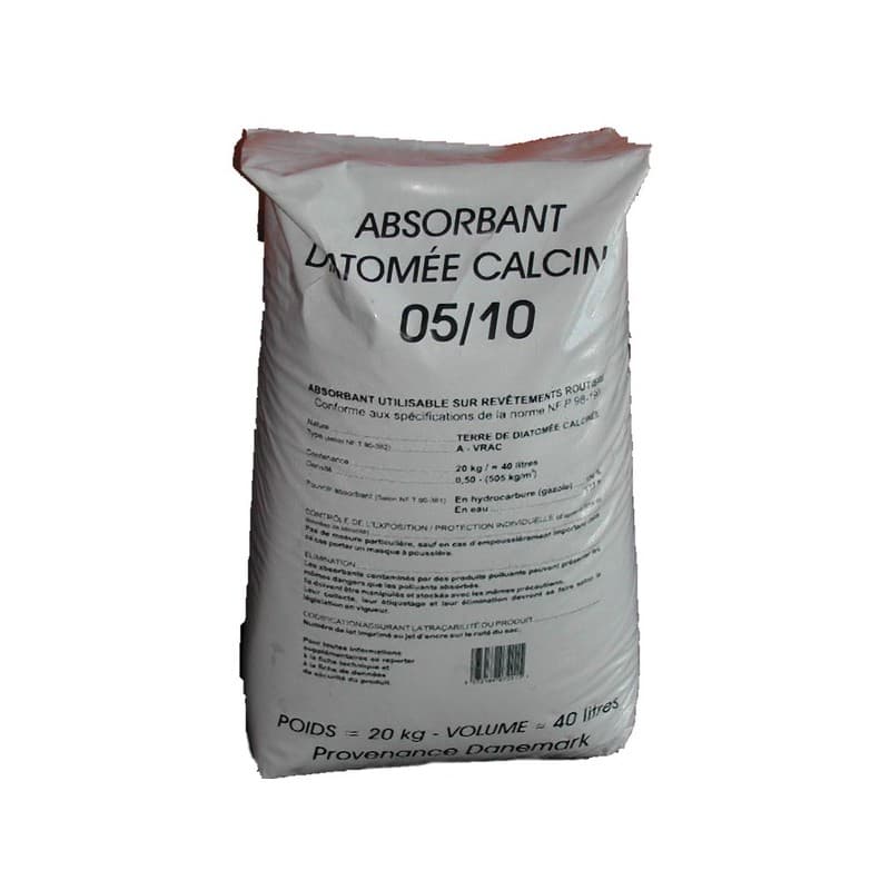 Absorbant sol terre de diatomée absorbant sol terre de diatomée 1 sac(s) de 40 litre(s) - ets alain compas sas