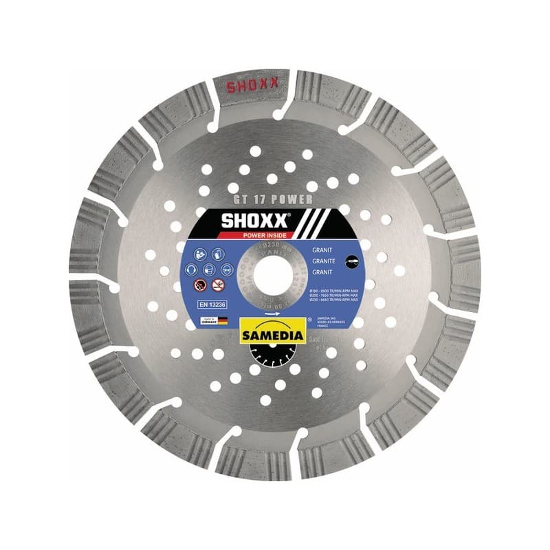 Disque diamant shoxx gt17 power béton et matériaux 17 mm 350 mm disque diamant shoxx gt17 power d.350 x 20 x 17 1 pièce(s) 20 mm 20 - samedia