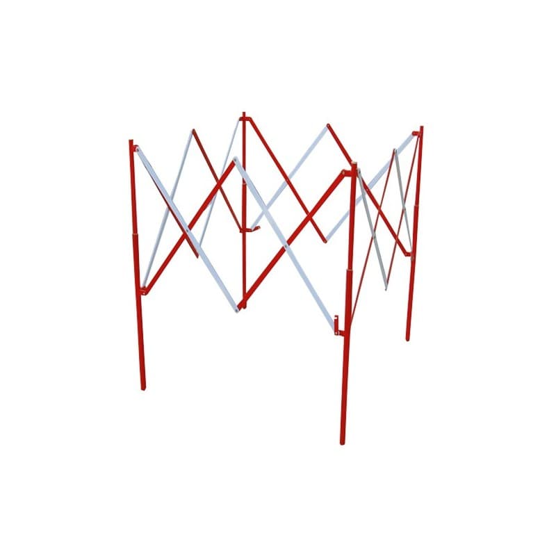 Barrière carrée extensible acier rouge/blanc barrière carrée extensible acier rouge/blanc 1 pièce(s) acier blanc, rouge 1.05 m 1.3 m - viso