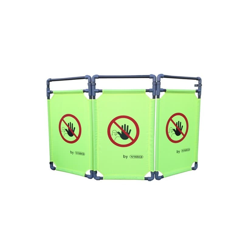 Barrière paravent 3 volets très légère gris barrière paravent 3 volets très légère 1 pièce(s) 1 m pvc 1.71 m - viso