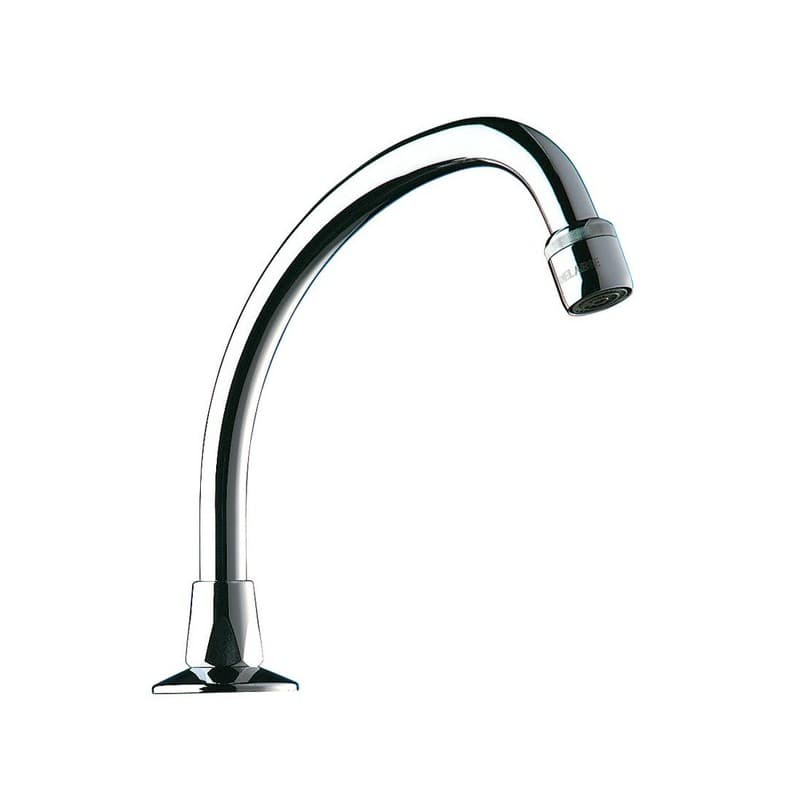 Bec col de cygne l.150, brise-jet à débit réglable bec col de cygne l.150, brise-jet à débit réglable 1 pièce(s) mécanique - delabie