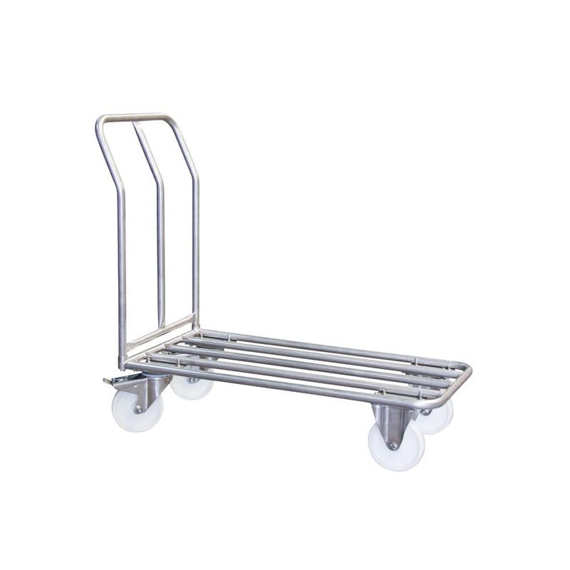 Chariot inox 400 kg 400 kg chariot inox 400 kg 1 pièce(s) inox 518 mm fixe 1000 mm 930 mm nylon 1100 mm - fimm