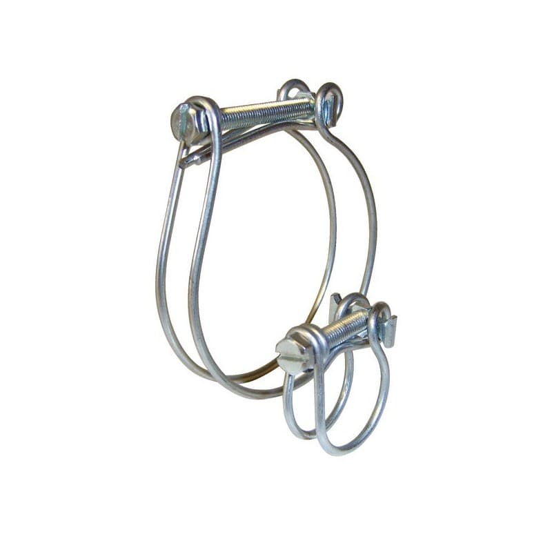 Collier double fil - acier galvanisé w1 collier double fil dit en poussant 22-25 1 sachet(s) de 100 pièce(s) acier zingué collier à double fil 22-26 m