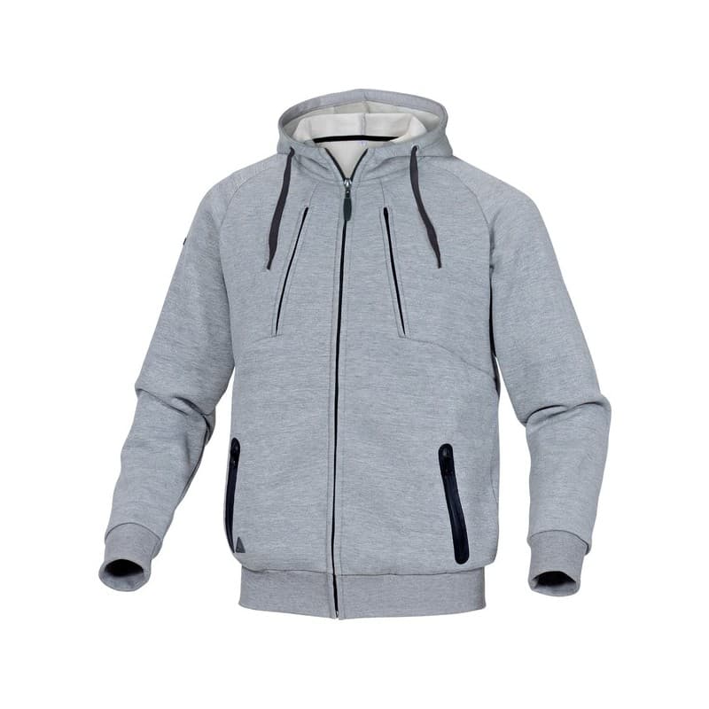 Sweat zippé anzio sweat zippé anzio gris tm 200 - 300 g entre 4 et 6 gris polyester / coton sweat 1 pièce(s) - delta plus